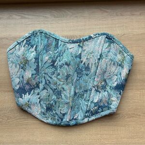 Altar'd State Blue and Green Corset Top